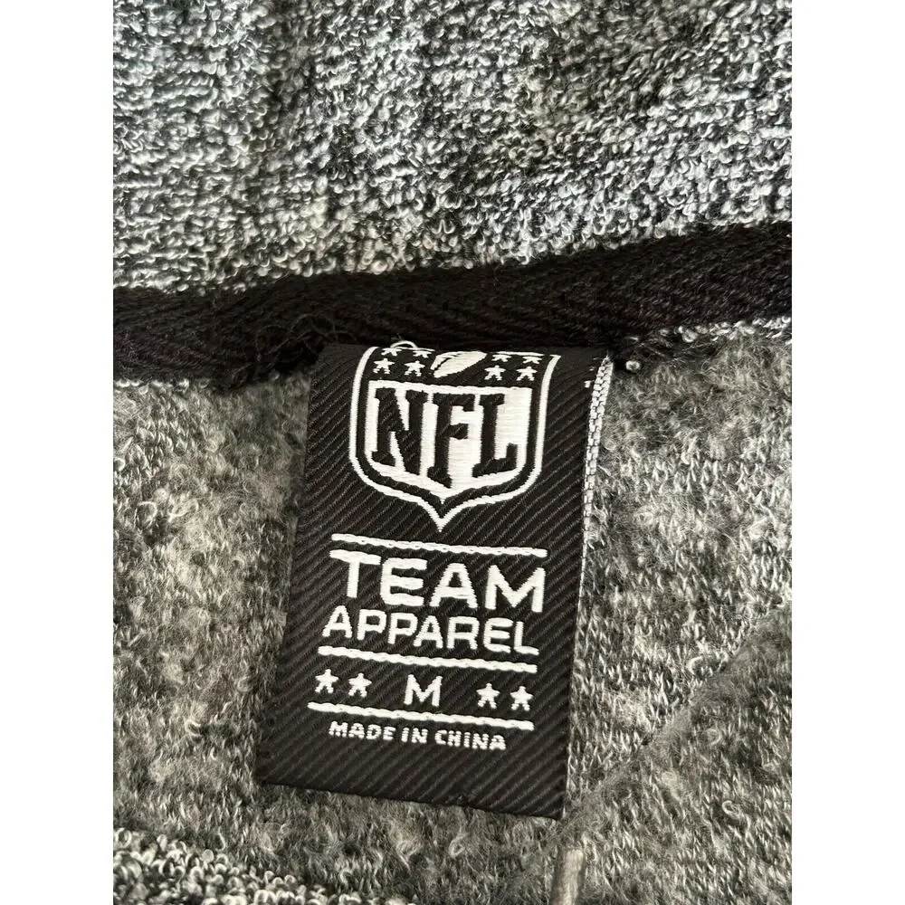 NFL Team Apparel Sweater Size M Grey Black New Orleans Saints Football High Neck - Picture 6 of 12